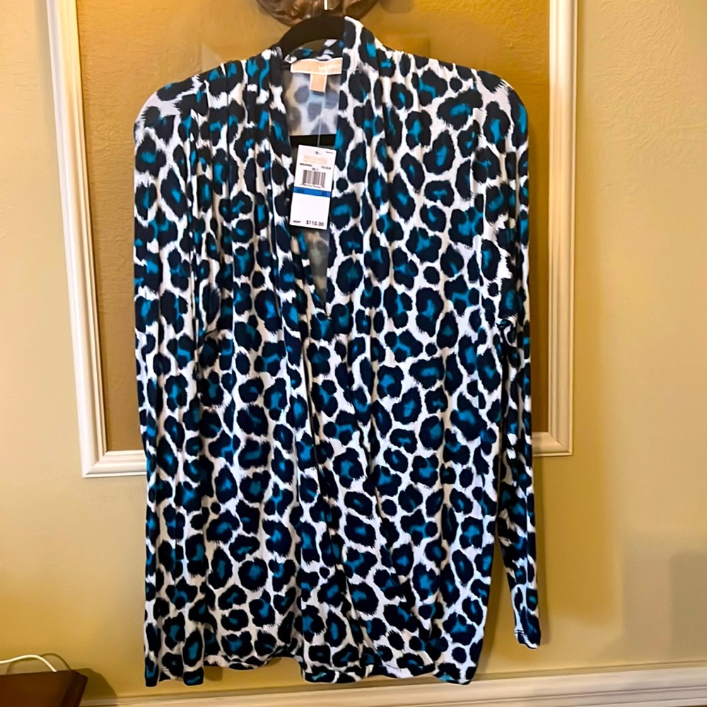 NWT Michael Kors long sleeve wrap stretchy top
